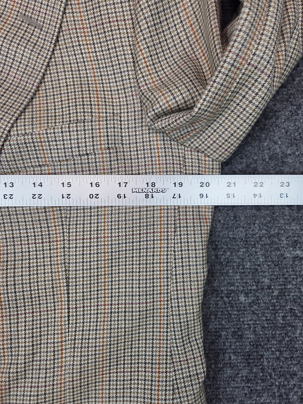 Brooks Brothers Men's 40S‎ Wool Houndstooth Blazer - Tan & Brown - Picture 4 of 12